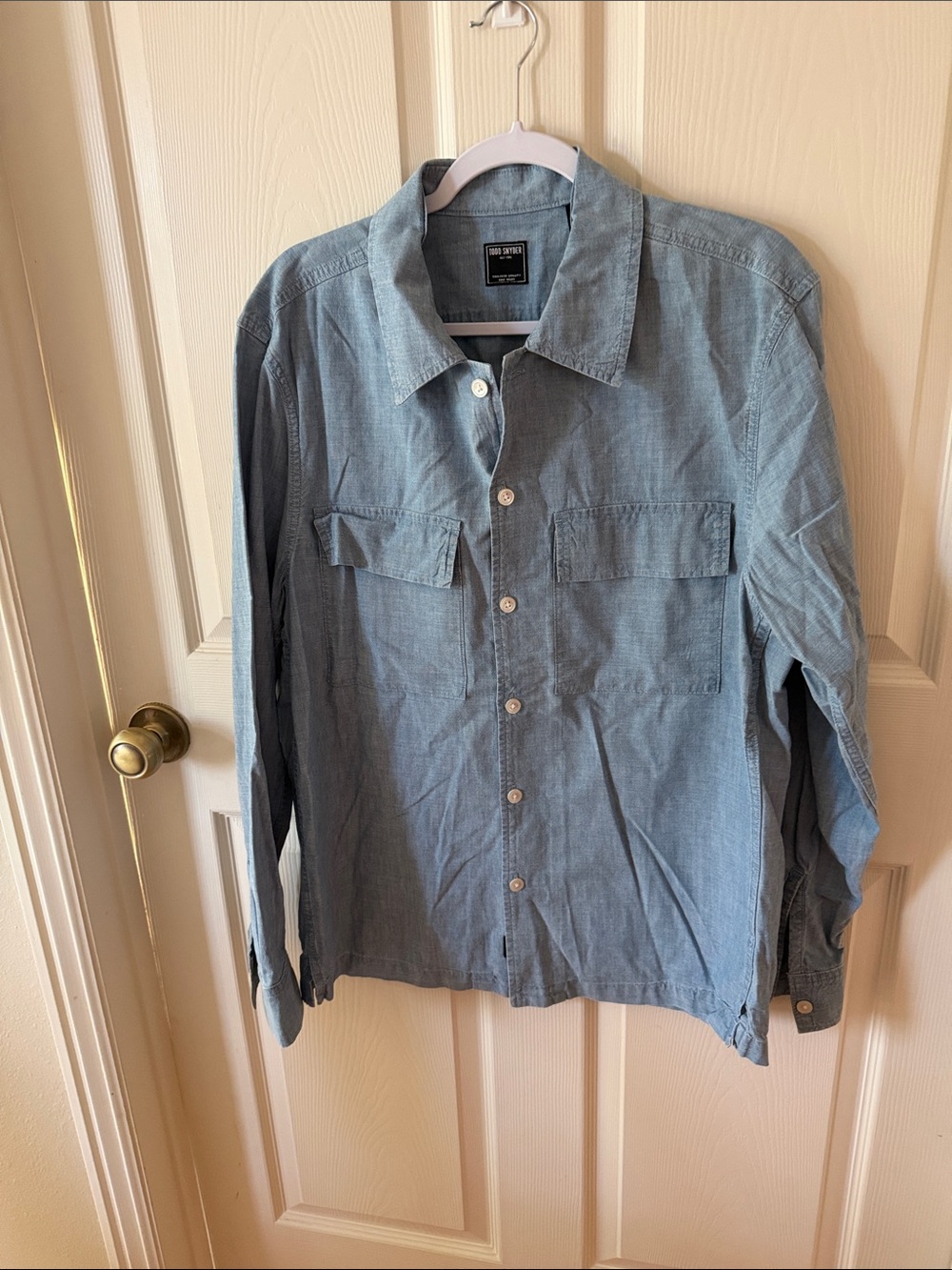 Todd Snyder Light Blue Button-Up Utility Shirt Jacket Sz M.  Box55